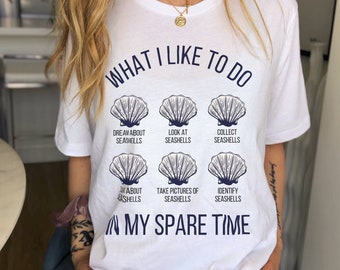 Camiseta Seashell Obsession: Camiseta con gráfico costero
