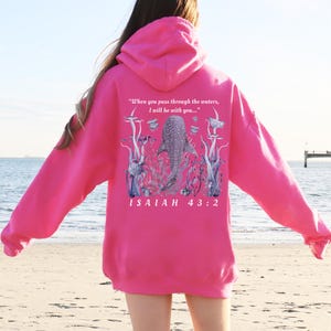 Coconut Girl Whale Shark Hoodie: Beachy Scripture Sweatshirt