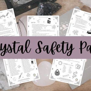 Crystal Safety Pack Book of Shadows Printable Grimoire Pages