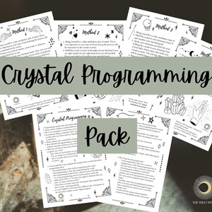 Crystal Programming Book of Shadows Printable Grimoire Pages
