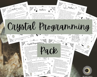 Crystal Programming Book of Shadows Printable Grimoire Pages