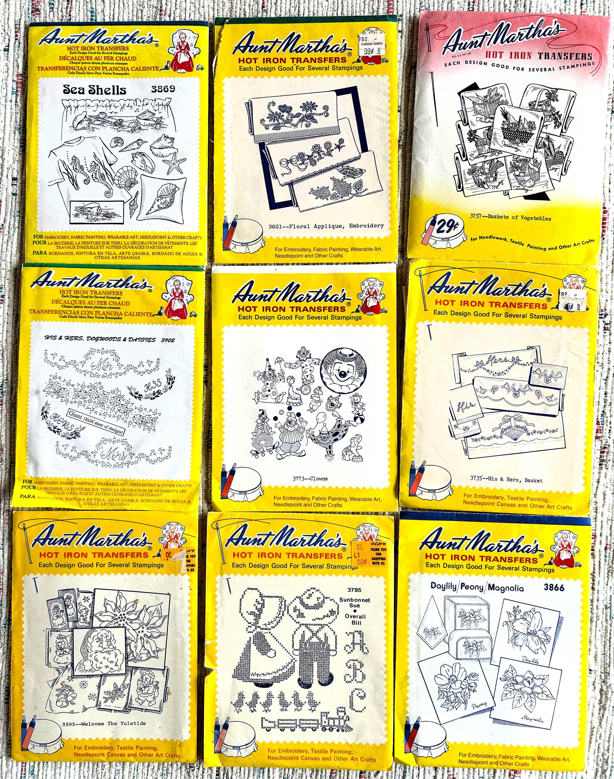 Vintage Aunt Martha's Embroidery Iron-on Transfers: Pick Your Design - Etsy