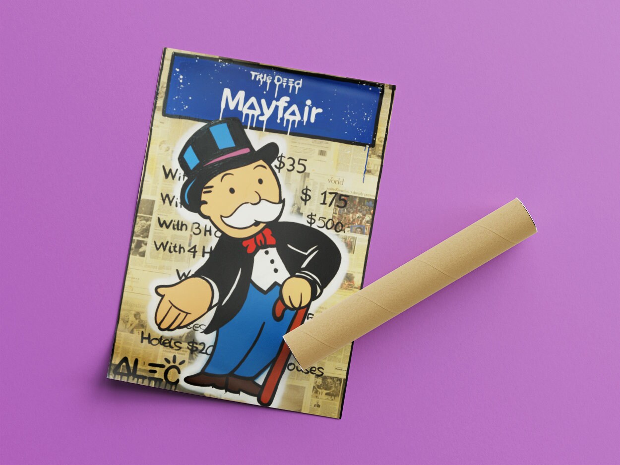 A3 A4 A5 Monopoly Mayfair Prints Monopoly Fashion Art | Etsy