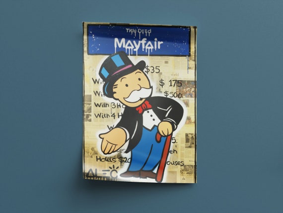 A3 A4 A5 Monopoly Mayfair Prints Monopoly Fashion Art | Etsy