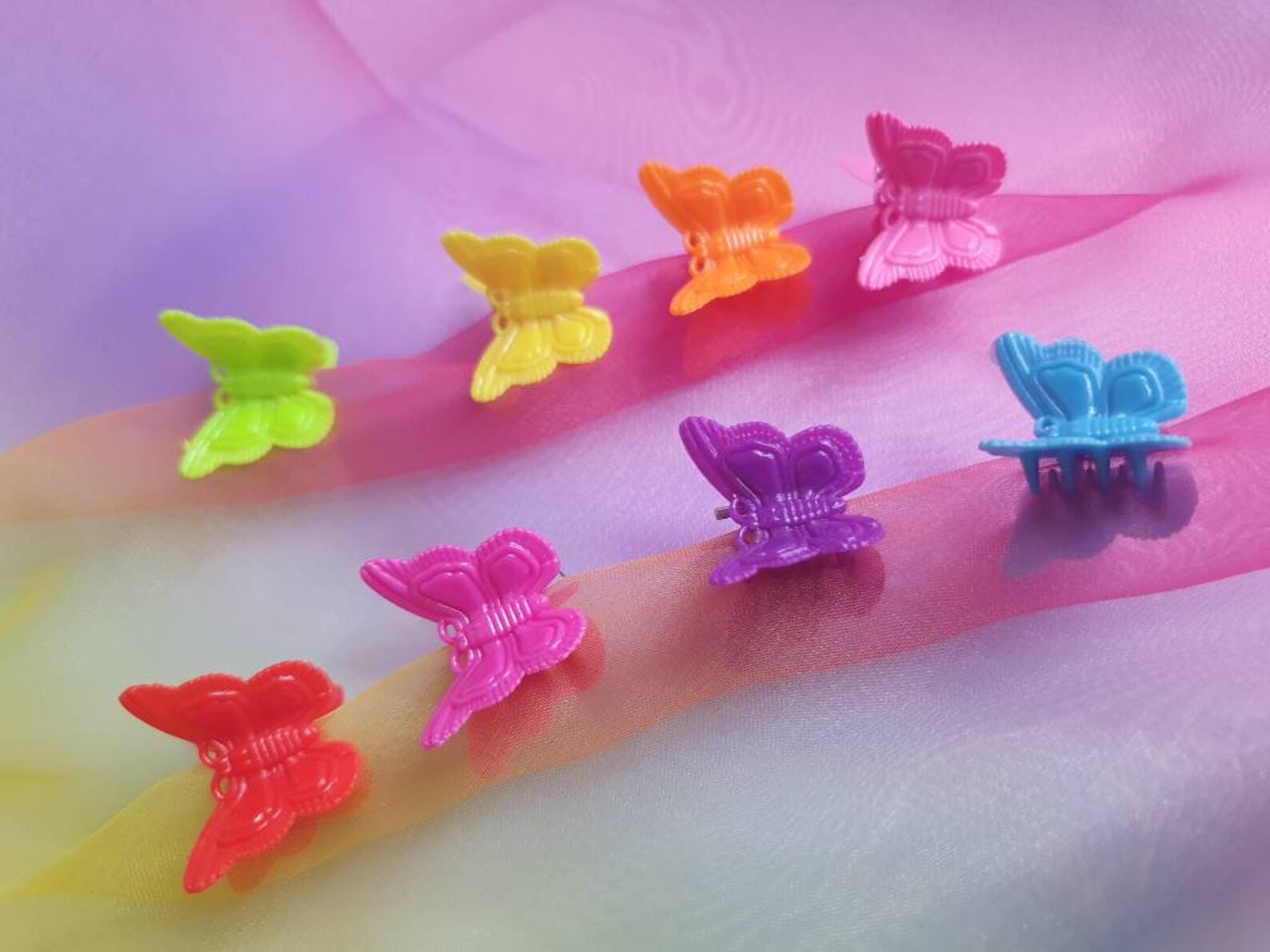 Y2K Trendy Butterfly Hair Clips. Comes in a Range of Different Etsy UK