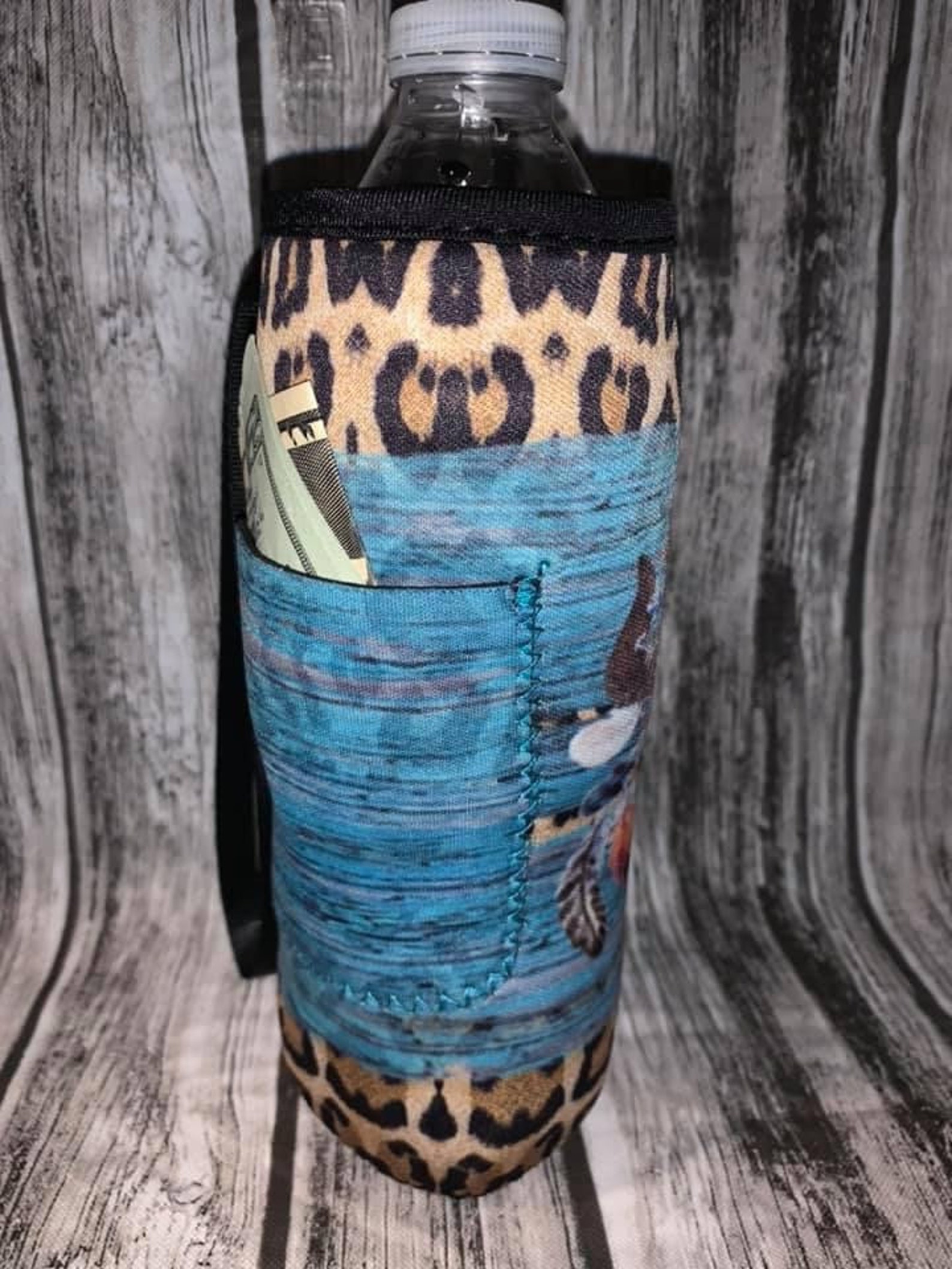 Water bottle koozie with pocket Etsy