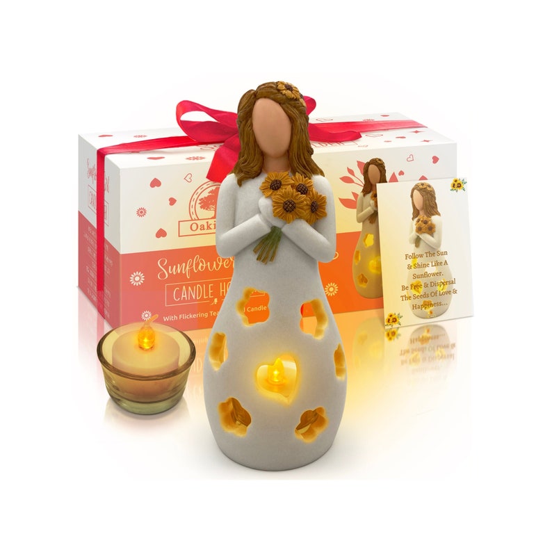 Sunflower Gifts for Women Sunflower Girl Candle Holder Etsy