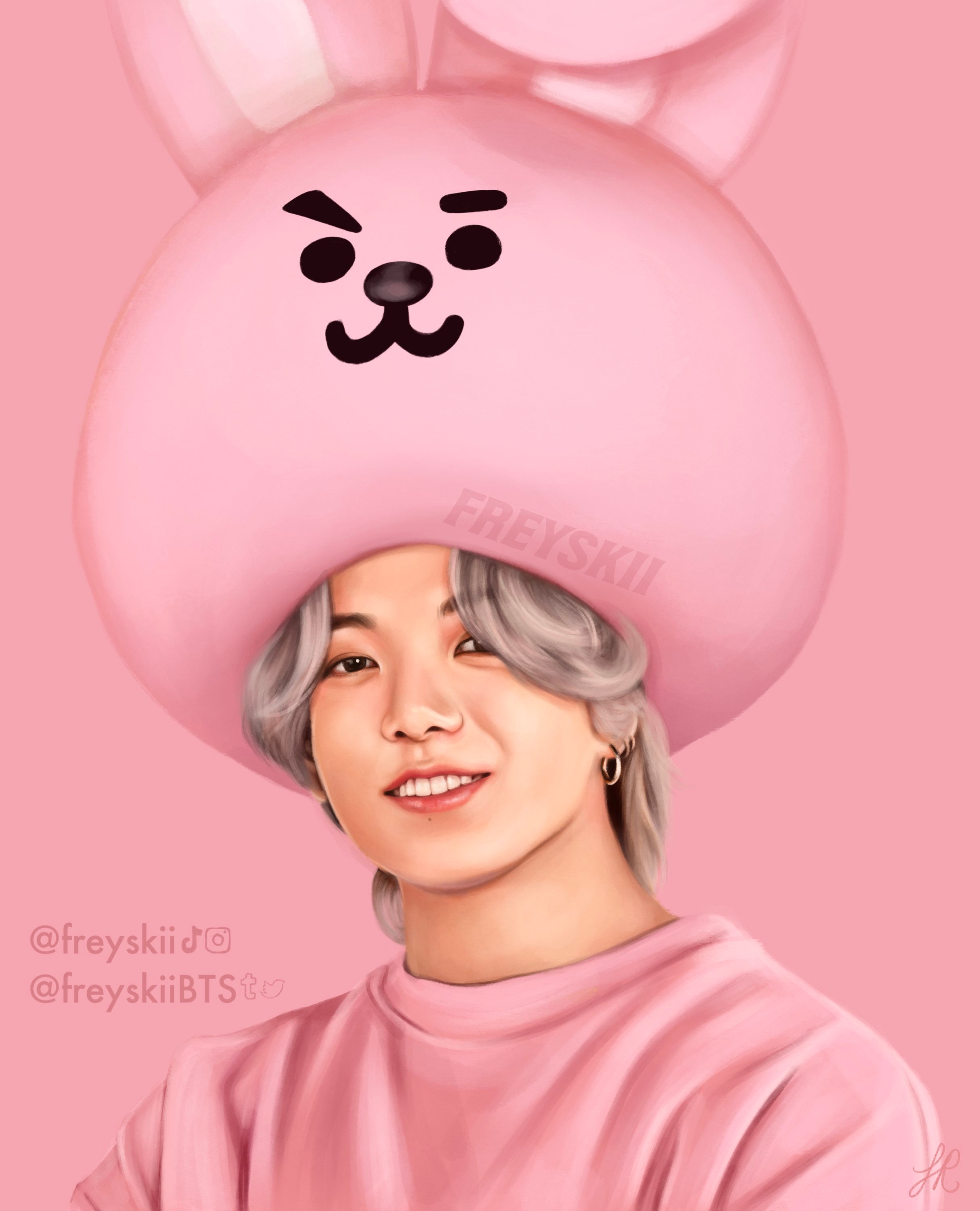 BTS Jungkook as Cooky BT21 Digital Poster Print - Etsy