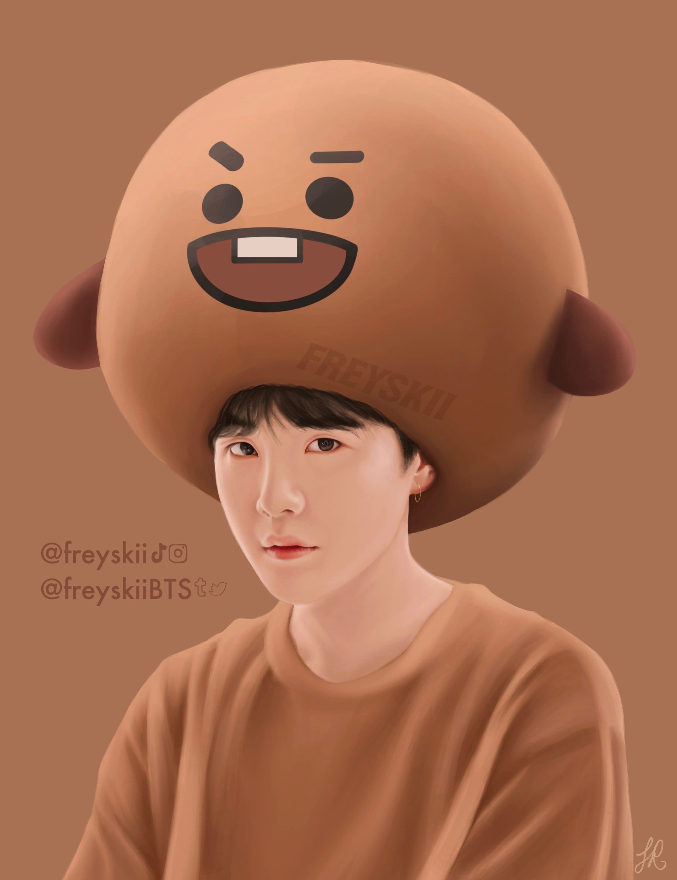 Bts Suga Yoongi Shooky Bt21 Digital Poster Print - Etsy