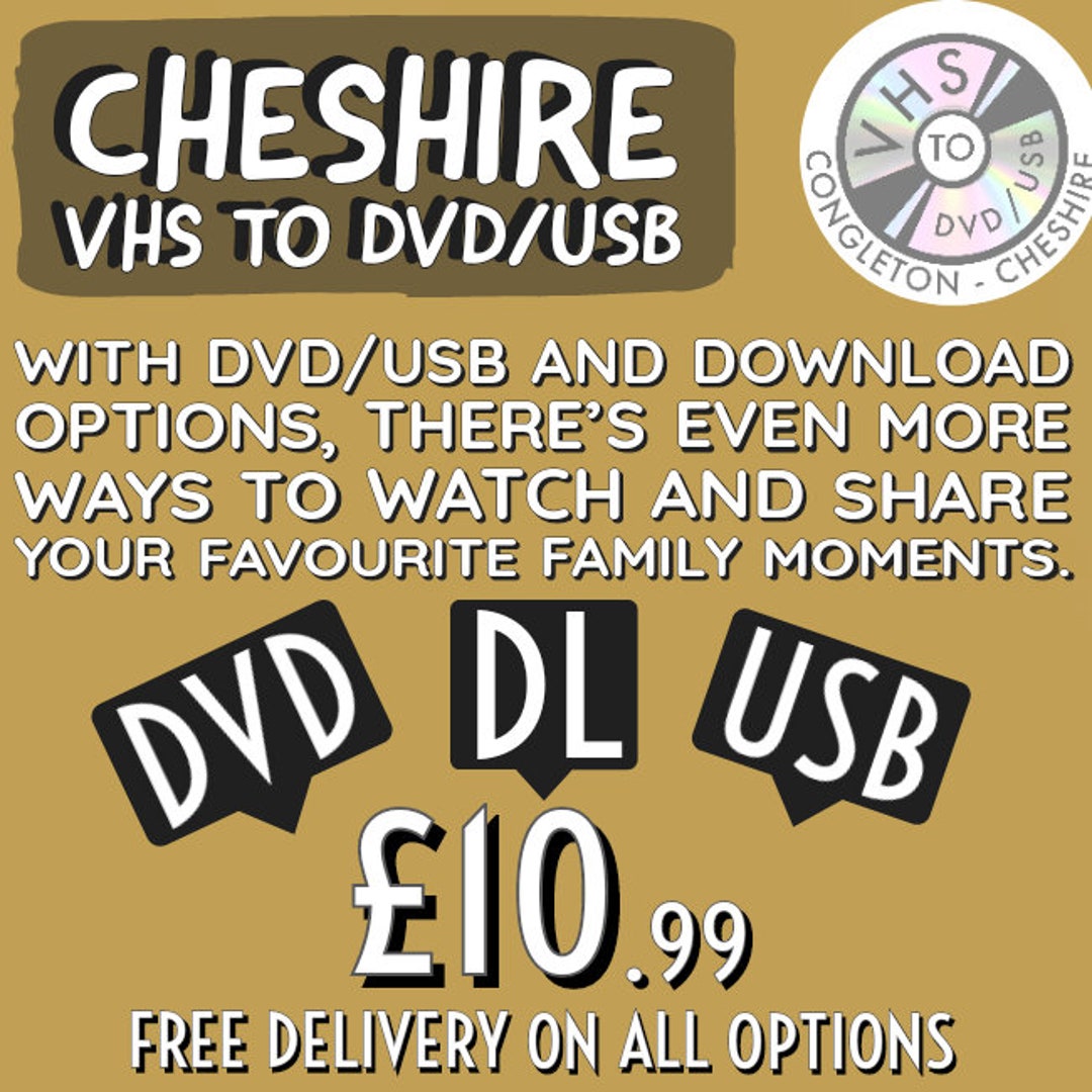 VHS Tape Conversion to USB, Digital Download & DVD Etsy UK