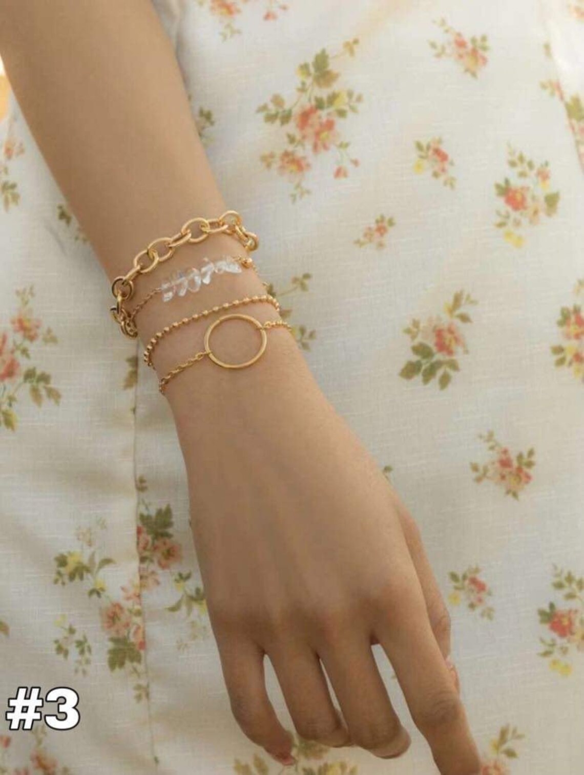 1 Set of 4 Bracelet Aesthetic Gold Layered Bracelet Shells - Etsy