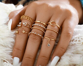 cute gold ring sets