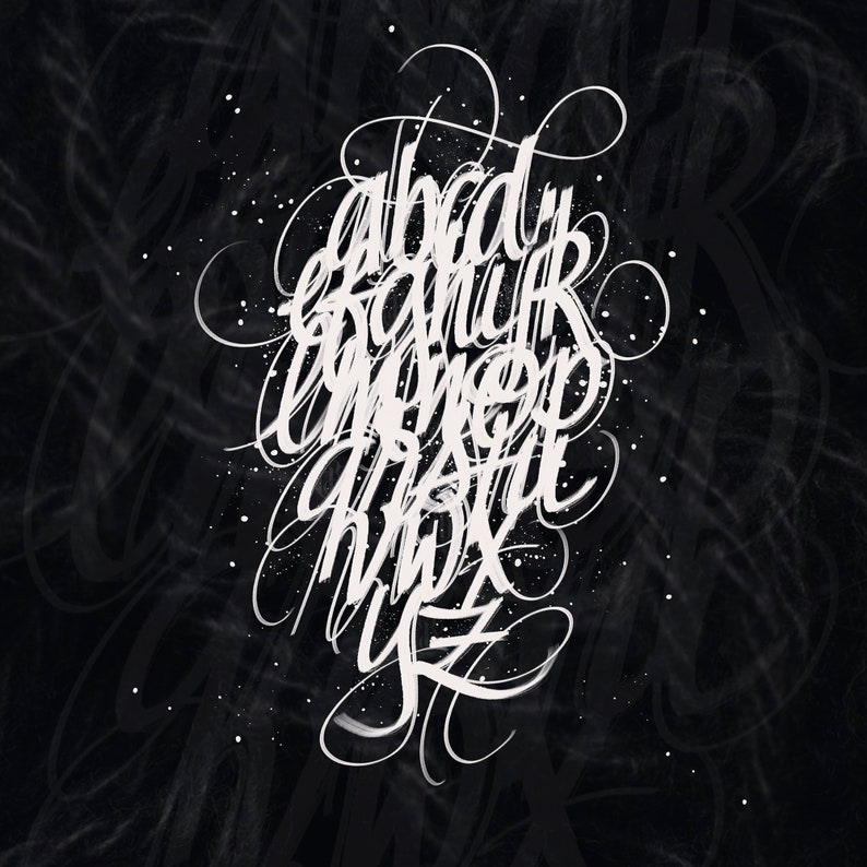 Gothic Calligraphy Brushes for Procreate Etsy