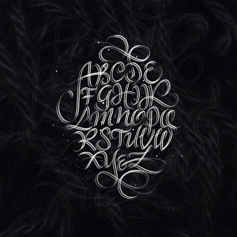 Gothic Calligraphy Brushes for Procreate Etsy