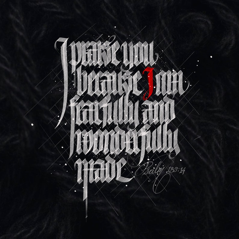 Gothic Calligraphy Brushes for Procreate Etsy