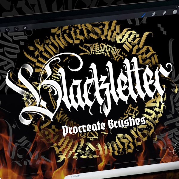 Blackletter Pinsel für Procreate