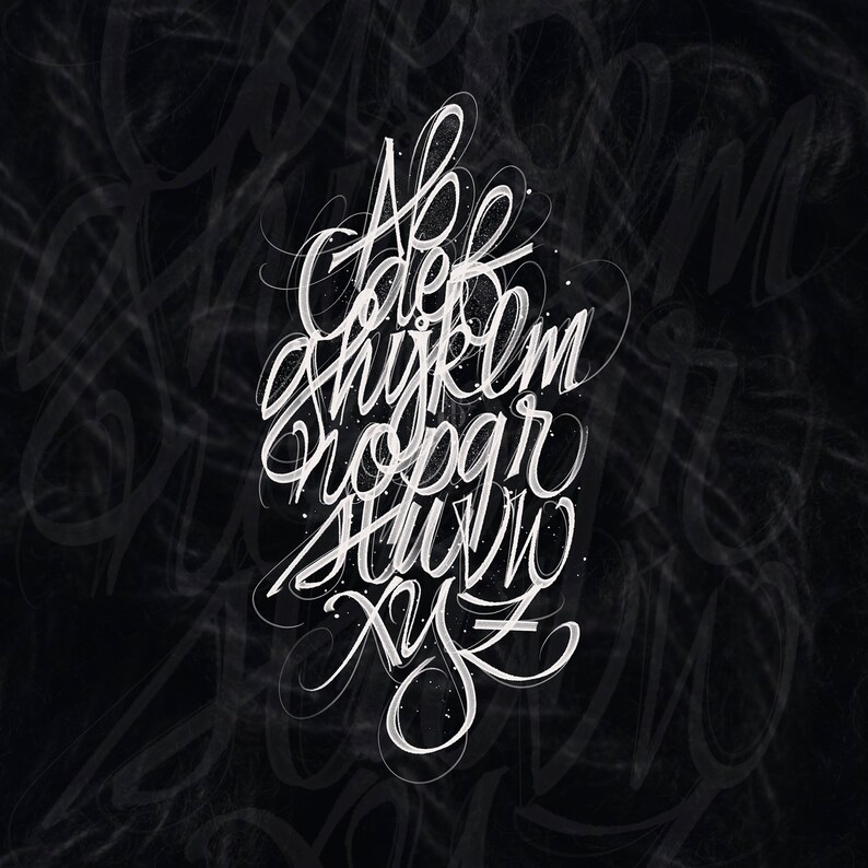Gothic Calligraphy Brushes for Procreate Etsy