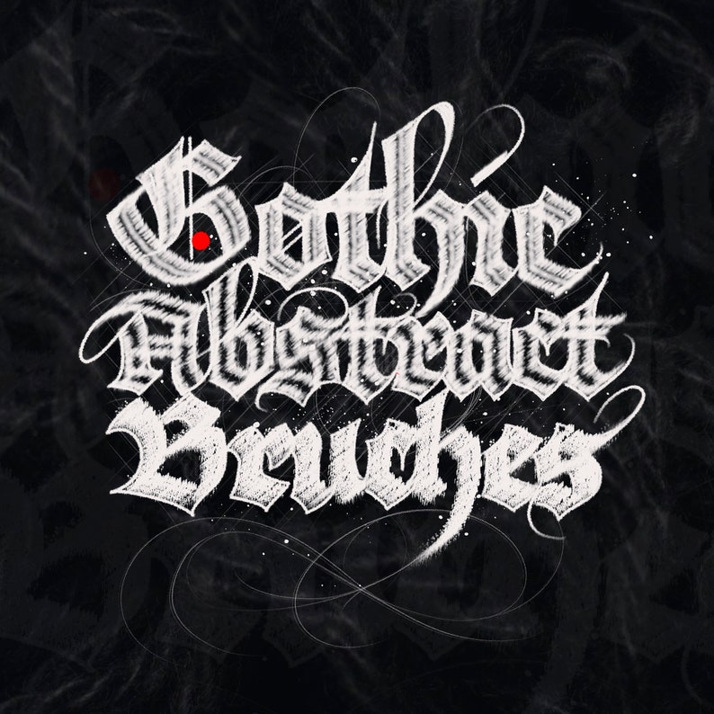 Gothic Calligraphy Brushes for Procreate Etsy