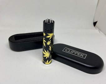 Clipper 420, Set, Feuerzeug, Original, inkl. Geschenkbox, gold, kush, kiff