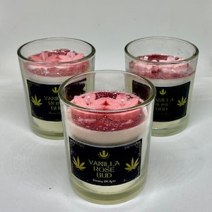 Scented Candle Vanilla Rose Bud, Soy Wax, 420, Wax, Wax, Gift