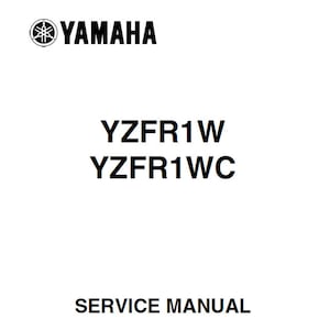 Yamaha YZFR1 2007 2008 Service manual