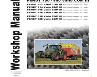 Workshop manual for Vario Com3 712 714 716 718 818 820 Fendt