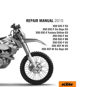 2015 Repair manual KTM 350 XCF-W Six days