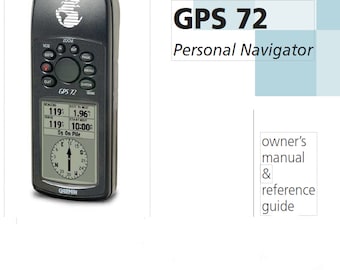 Owners manual for  Navigator Garmin GPS 72