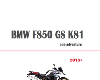 Service workshop manual for BMW F850 GS K81 non-adventure 0B09/0B19/0B29