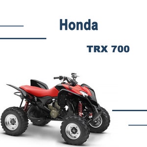 Repair manual for Honda Trx700xx - 2008-2012