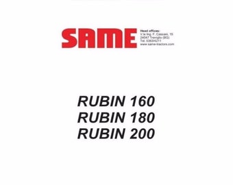 Workshop manual for Same Rubin 160 180 200