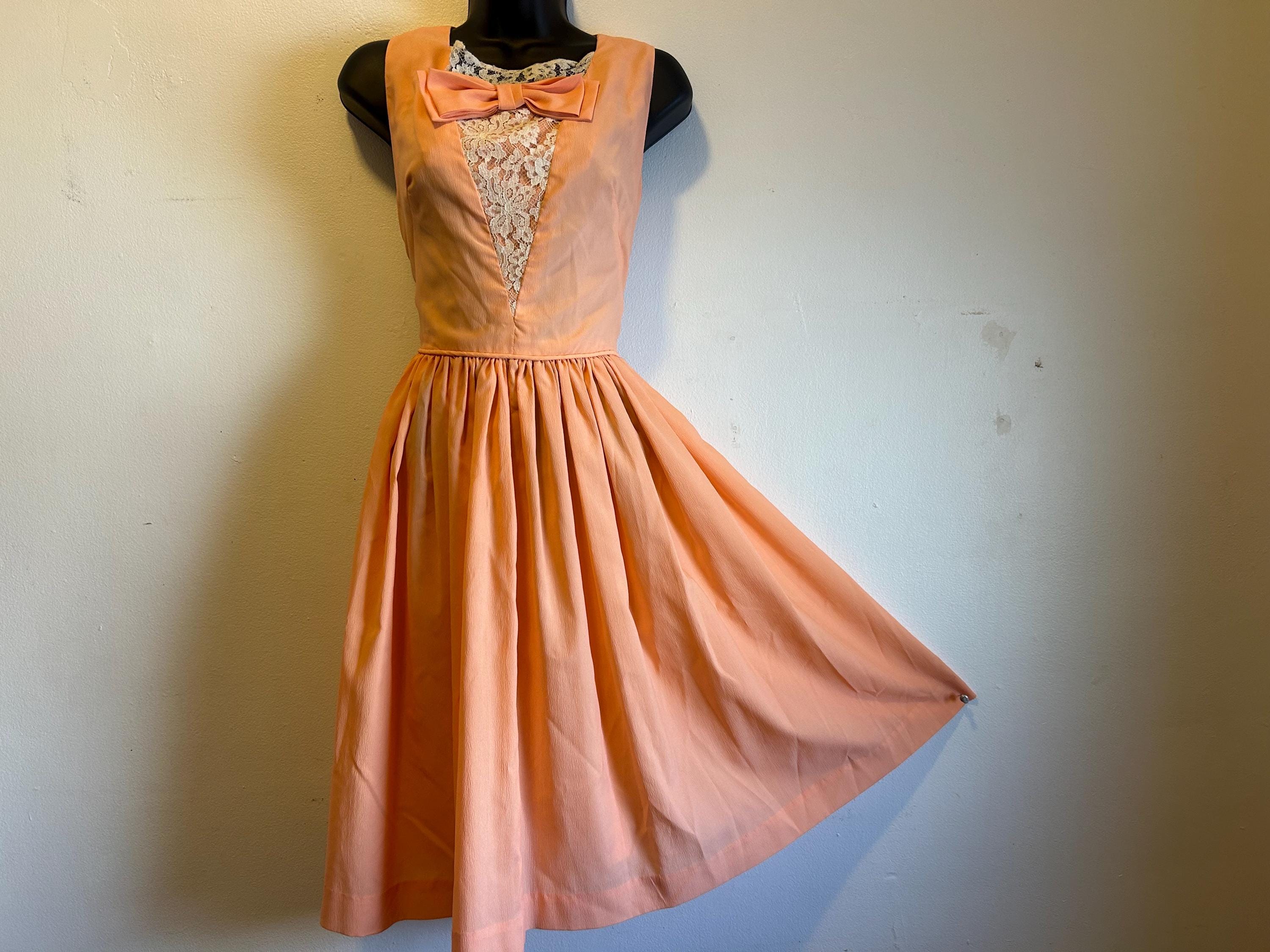 Peach Fit and Flare - Etsy