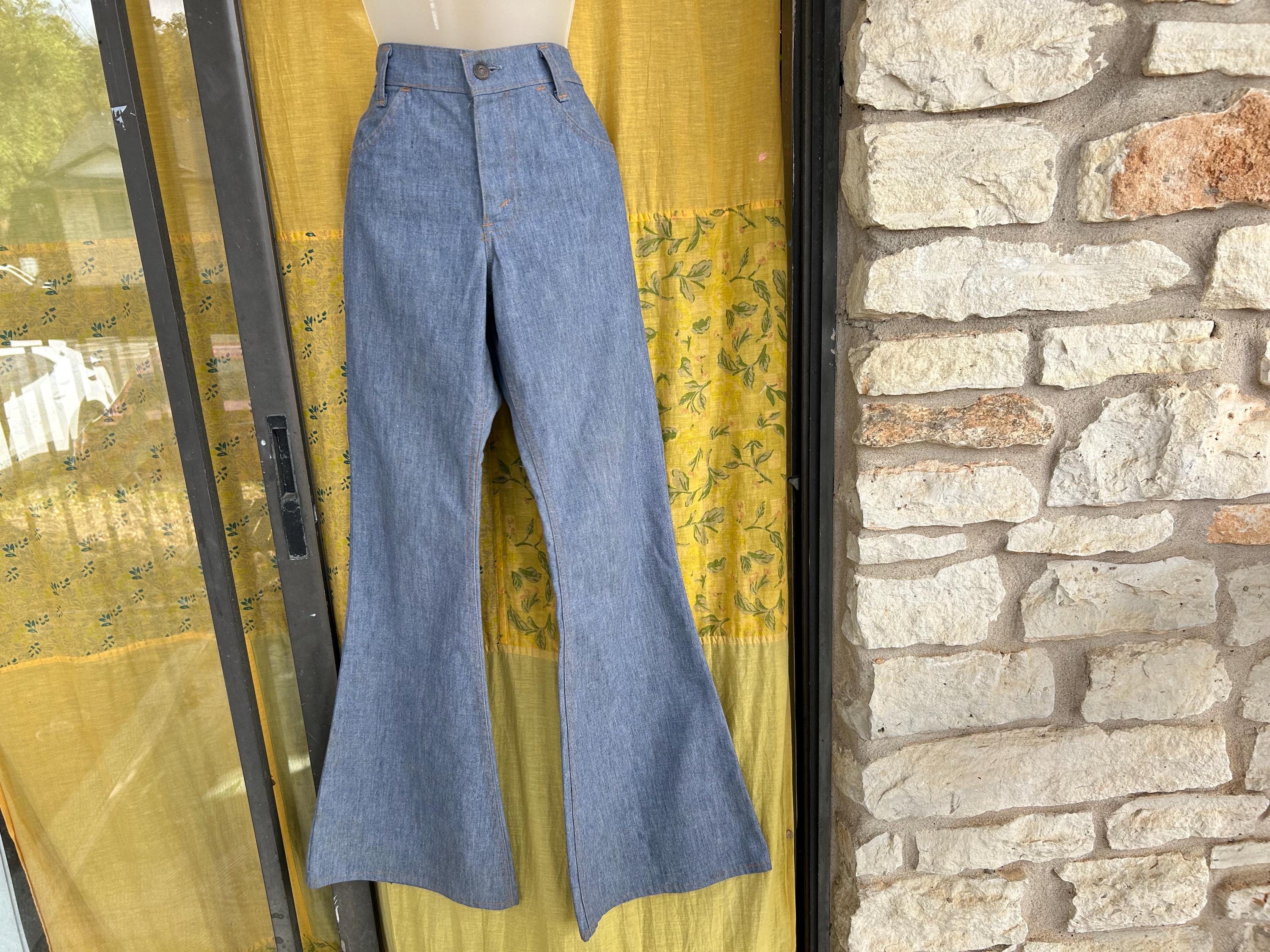 1970s Levi's Orange Tab Braided High Waist Bell Bottom Jeans | small main image 0