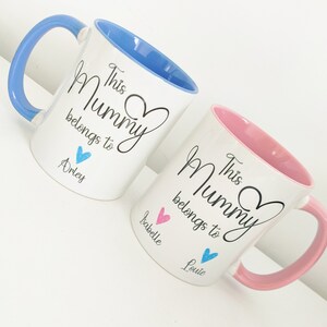 Personalised This Mummy belongs to Mug, Mummy birthday, Mother's Day Mug, First Mother's Day Mug, To Mummy from kids, from children image 2