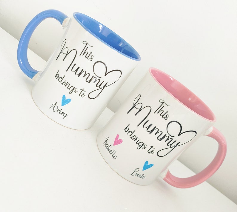 Personalised This Mummy belongs to Mug, Mummy birthday, Mother's Day Mug, First Mother's Day Mug, To Mummy from kids, from children image 2