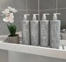 Mrs Hinch style vinyl wording Bathroom pump Bottles grey/white Shampoo, Conditioner, Body wash, Bath soak,500ml/250ml bathroom accessories 