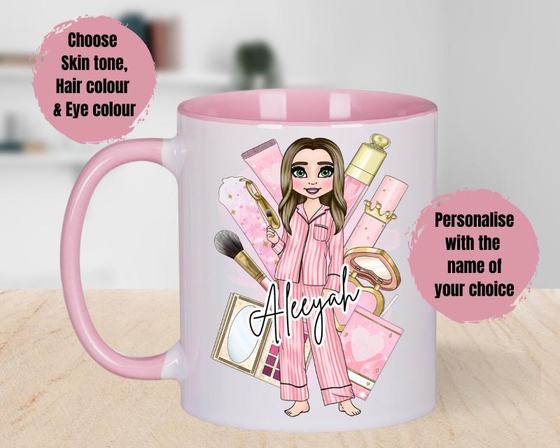 Andaz Press Personalized 11oz Coffee Mug - World's Greatest Mail Carrier Design, Pink Anemone, Gift Boxed - View #9