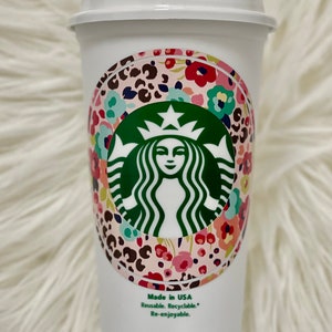 Starbucks Hot Cup, Custom Starbucks Cup, Starbucks Reusable Hot Cup, Travel Mug, Reusable Travel Mug, Patterned Vinyl Custom Starbucks Cup