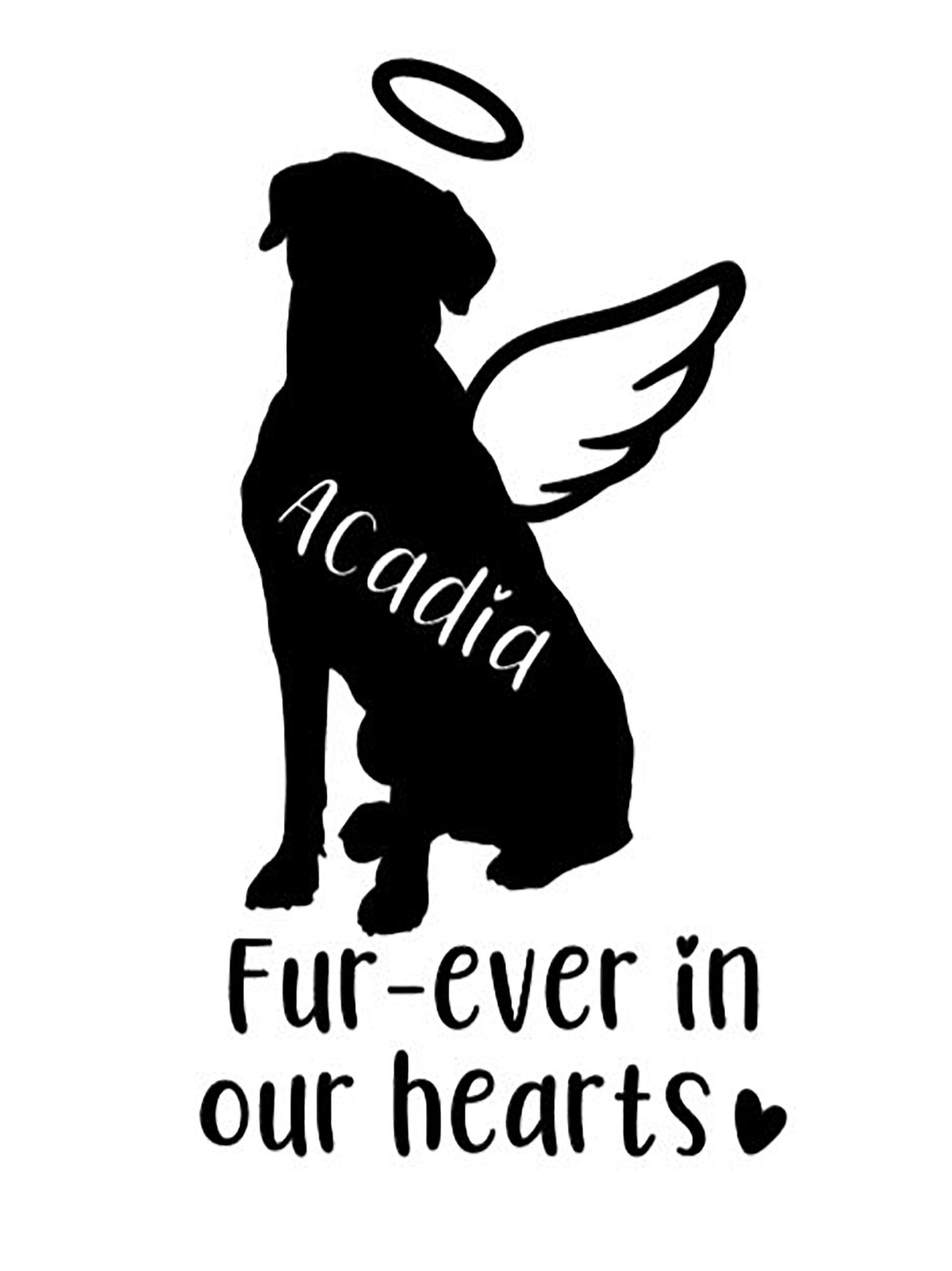 Dog Memorial Vinyl Decal Custom Vinyl Sticker Pet Memorial Etsy France