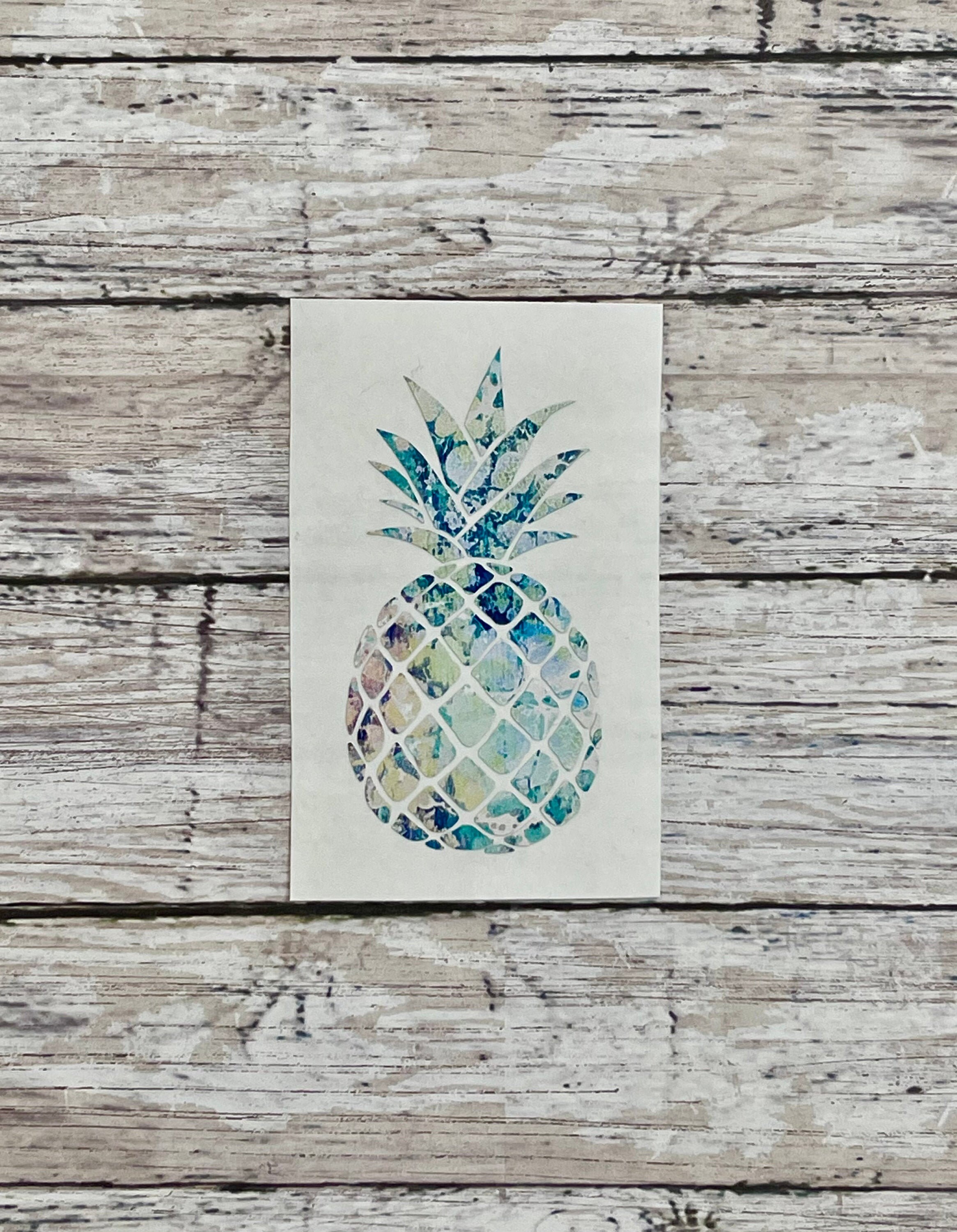 Pineapple Sticker Pineapple Decal Vinyl Decal Holographic Etsy
