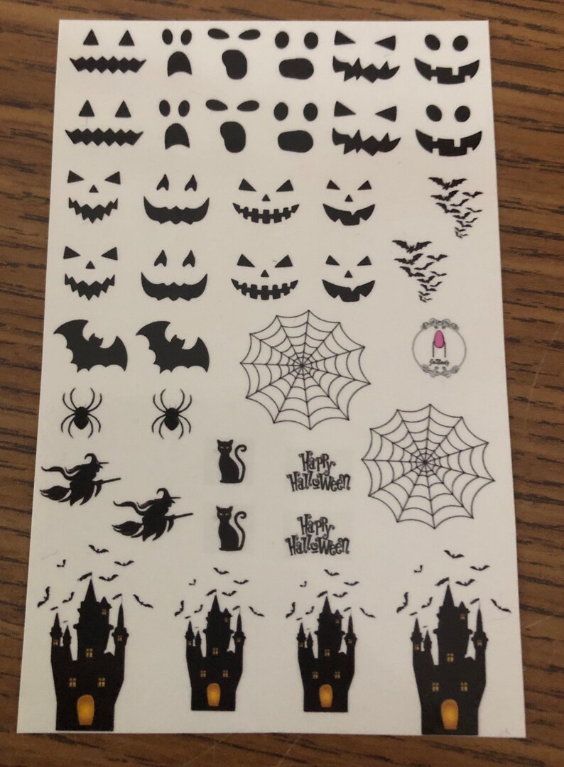 Halloween Waterslide Decals Etsy
