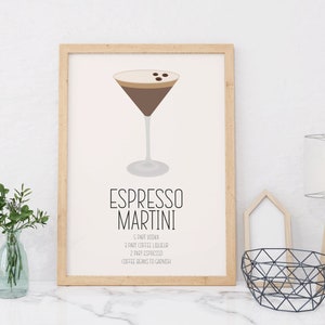 Espresso Martini Artwork Wall Decor Digital Download Print | Etsy
