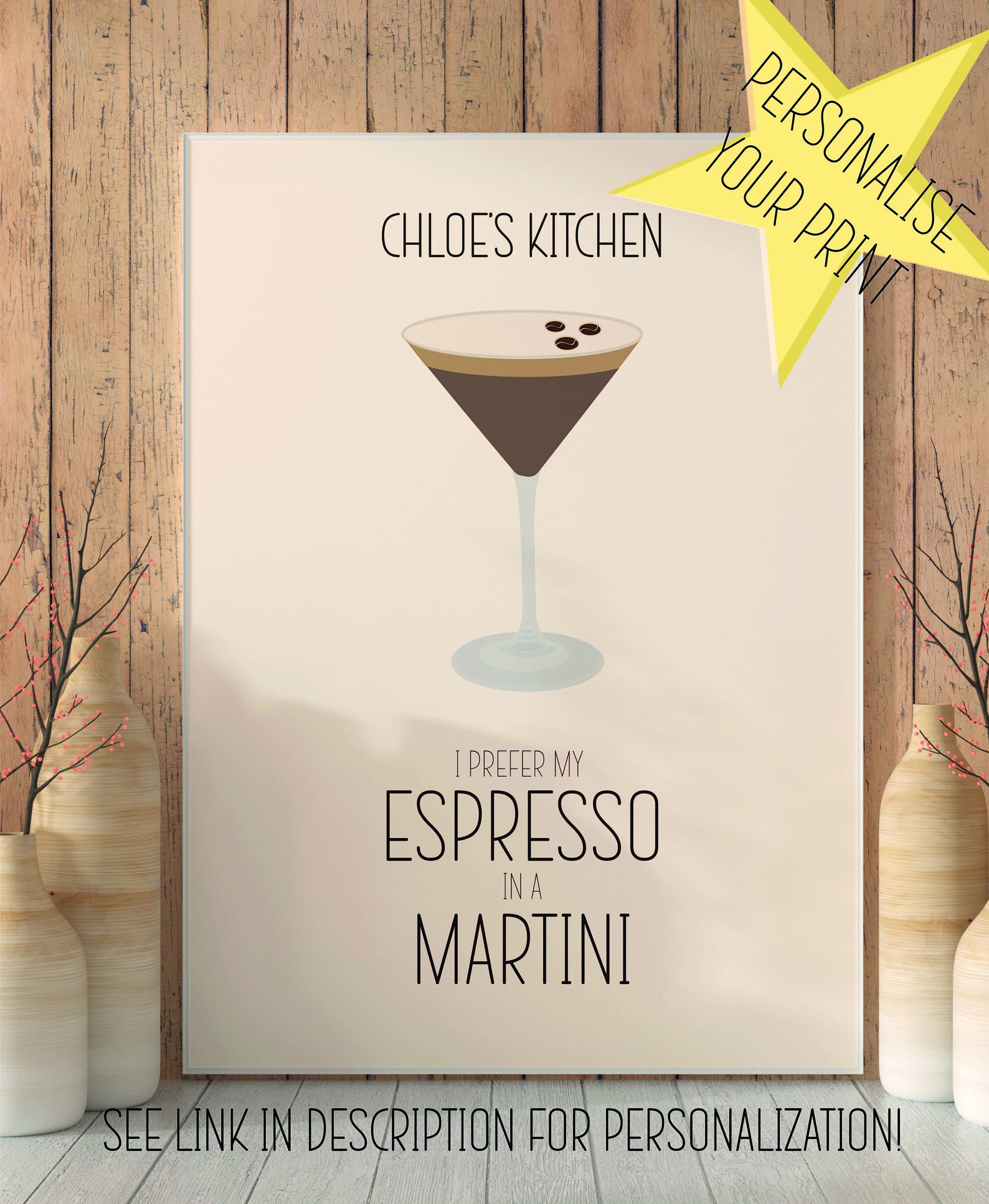 Espresso Martini Artwork Wall Decor Digital Download Print | Etsy