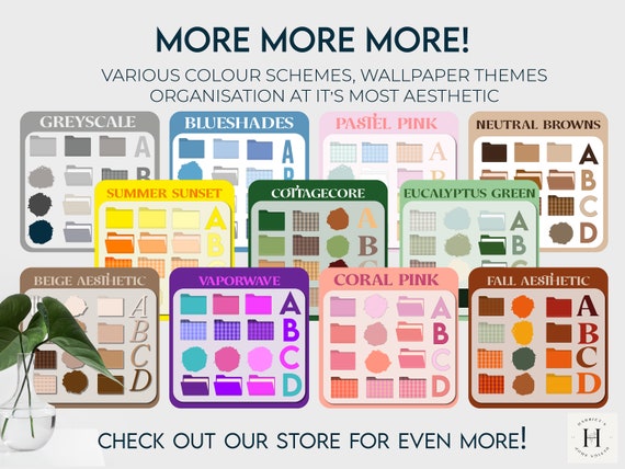 Desktop Organizer Wallpaper Calendar 22 Beige Brown Etsy Italia