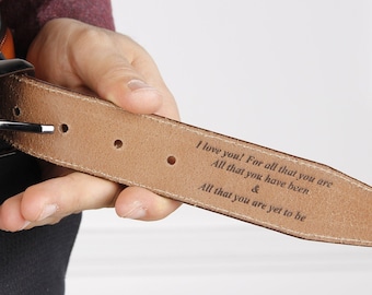 Custom Handmade Belt for Dads, Anniversary Gift For Him, Personalized Men's Belt, Genuine Leather Gift for Grandpa, Valentines Day Gifts Men