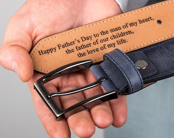 Cadeau fait main pour la Saint-Valentin, ceinture en cuir pour homme, ceinture pour homme gravée, ceinture faite main personnalisée, cadeau pour petit ami, cadeau de remise des diplômes