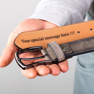 Ceinture en cuir gravée personnalisée, cadeau homme marié, cuir véritable, cadeau Saint Valentin pour papa, accessoire en cuir pour homme, cadeau pour petit ami