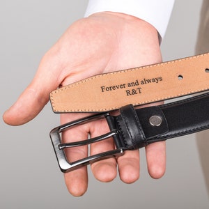 Engraved Leather Belt as Anniversary Gift, Handmade Belt for Men, Custom Gift for Husband,Valentines Day Gifts for Boyfriend, Gift for Him