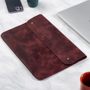Leather Laptop Bag, Macbook Case, Leather Laptop Case, Computer Case, Custom Laptop Sleeve, Womens Laptop Bag, Macbook Air Sleeve