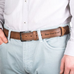Geschenk für Ihn Personalisierter Herren Gürtel - Personalisierter Leder Gürtel - Handgefertigter Gürtel - Echter Leder Gürtel - Valentinstag Geschenk